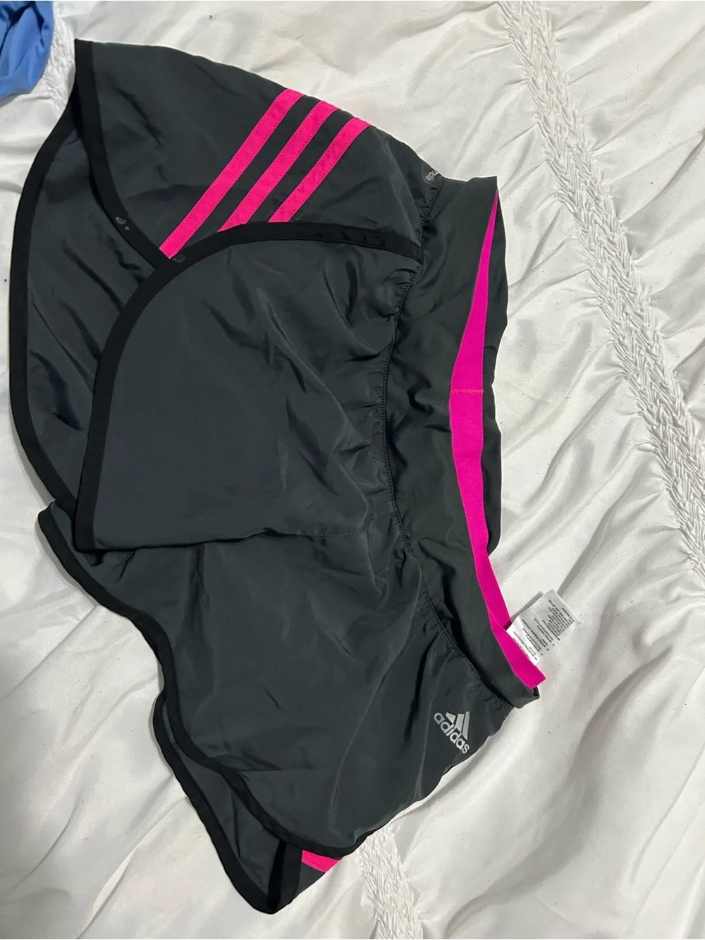 adidas Black Climalite Performance Shorts with White Logo